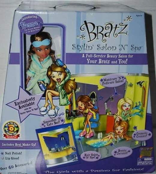Bratz Doll Stylin Salon N Spa Playset 2003 Yellow Orange Fianna